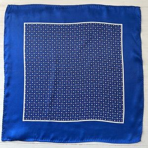 Silk navy pocket square